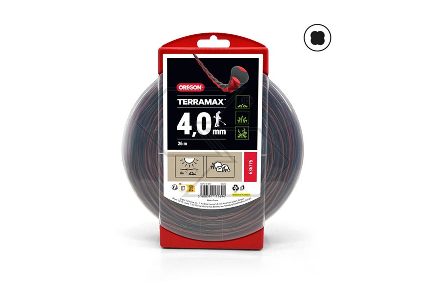 Oregon Terramax Spiral Brushcutter Wire Ø 4 mm x 26 m - Valve