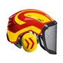 Casque forestier Protos rouge/jaune