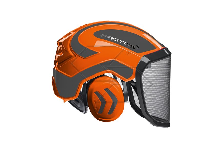 Protos Forest Helm Orange/Grau