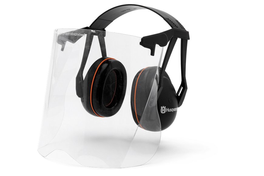Cuffie protettive con visiera Perspex