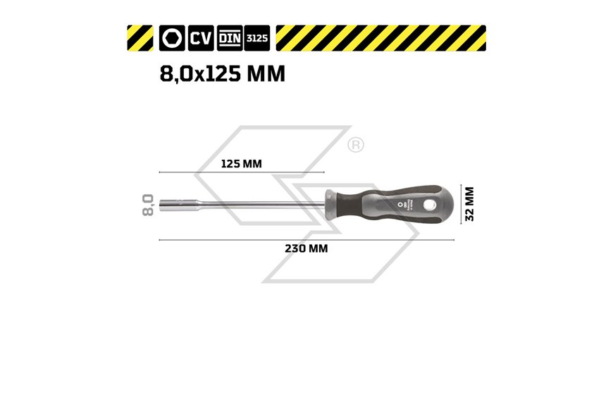 Chiave a tubo esagonale 8 mm WGB - 4800083