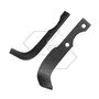 Zappa sinistra - LxH: 165 x 55 - spessore: 6 mm - foro: 9 mm - interasse: 55. Adattabile a: Grillo, SEP, BCS