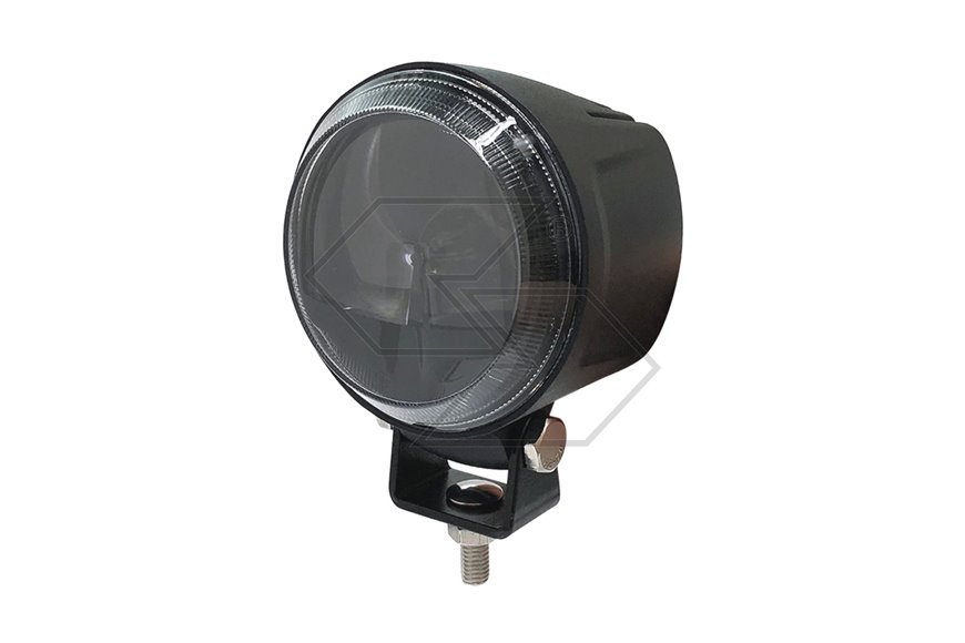 Luce LED di Sicurezza per Carrelli Elevatori – 10W, Banda ARC Line Blu/Rosso, 90x90x79 mm, ECE R10, IP69K