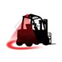 Luce LED di Sicurezza per Carrelli Elevatori – 10W, Banda ARC Line Blu/Rosso, 90x90x79 mm, ECE R10, IP69K