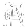 Dente per erpice Sx - 325x110x15 - adattabile a: Maletti Kverneland: PH18 E040146