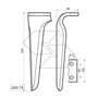 Dente per erpice pesante Dx - 345x98x15 - adattabile a: Maschio: Dominator DM