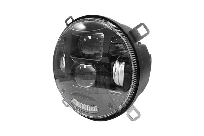 Faro LED Ø133×84mm att. C, 30–55W, 1650–2500 lm (senza supporto), IP69K