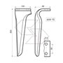 Dente per erpice Dx - 300x100x15 - adattabile a: Maschio: Dominator DM