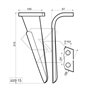 Dente per erpice Dx - 315x100x15 - adattabile a: Perugini: ESK Lg. 310