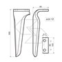 Dente per erpice Dx - 300x98x12 - adattabile a: Maschio: Dominator DM