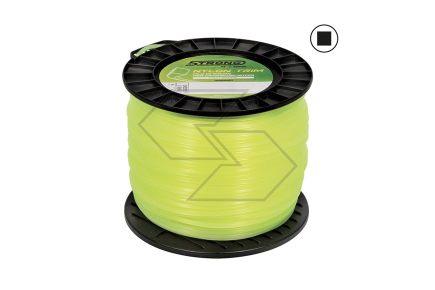 Filo per decespugliatore Strong - Ø 2,4 mm - Quadro - Bobina 2 Kg