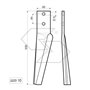 Dente per erpice Sx - 330x60x10 - adattabile a: Maschio: HB-HM