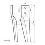 Dente per erpice Sx - 330x60x12 - adattabile a: Maschio: HB-HM