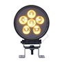 Faro lavoro 5 led doppia luce 14W tondo