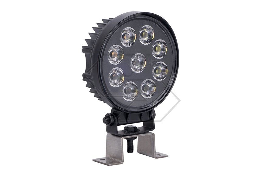 Faro lavoro 9 led doppia luce 22W tondo