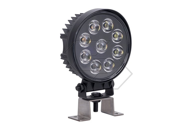 Faro lavoro 9 led doppia luce 22W tondo