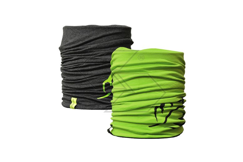 Fascia scaldacollo reversibile - Grigio-Lime - Taglia Unica