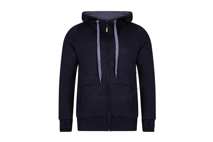 Felpa con cappuccio full-zip - Nero - Taglia S