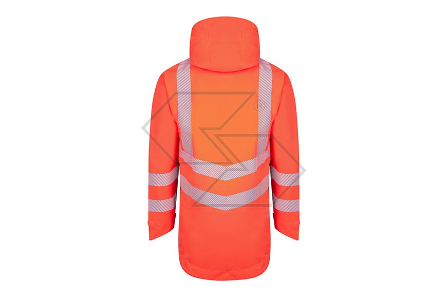 Giacca impermeabile Breathedry - Arancione Hi-Vis - Taglia M