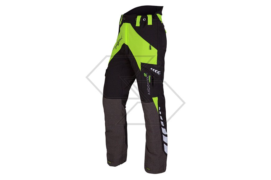 Pantalone antitaglio Breatheflex Classe 3 (28 ms) - Nero-Lime - Taglia S (Regular)