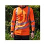 T-Shirt manica lunga alta visibilità - Arancione Hi-Vis - Taglia 2XL