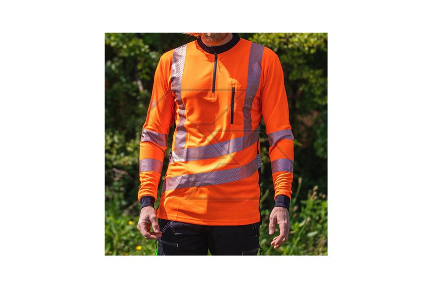 T-Shirt manica lunga alta visibilità - Arancione Hi-Vis - Taglia L