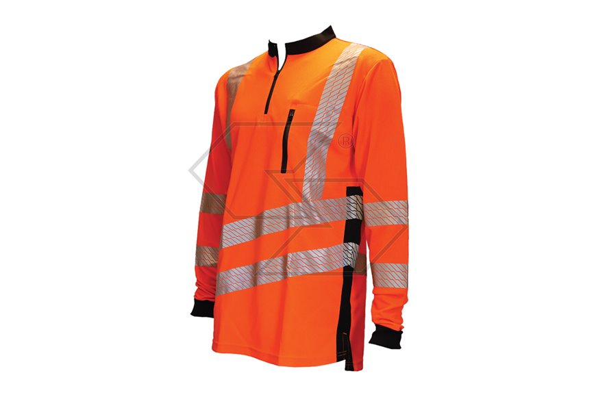 T-Shirt manica lunga alta visibilità - Arancione Hi-Vis - Taglia S