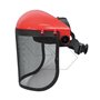 Visor with protective mesh front panel