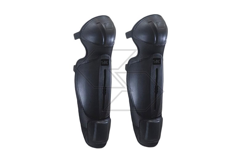 Protective shin guards with elastic