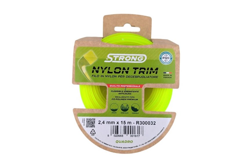 Strong-Trimmerfaden – Ø 2,4 mm x 15 m – quadratisch – Blister