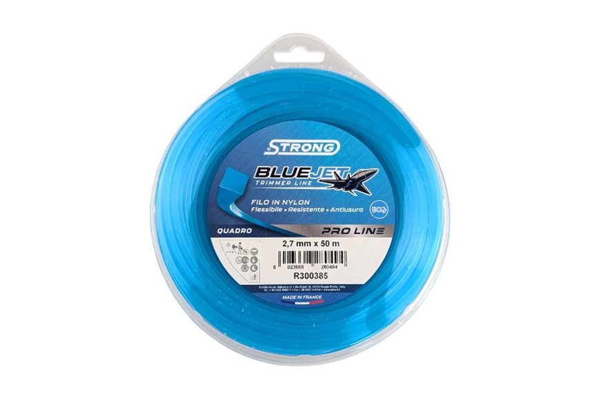 Strong Blue Jet Brush Cutter Line - Ø 2.7 mm x 50 m - Square - Valve