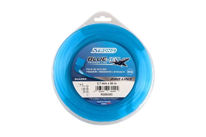 Strong Blue Jet Brush Cutter Line - Ø 2.7 mm x 50 m - Square - Valve