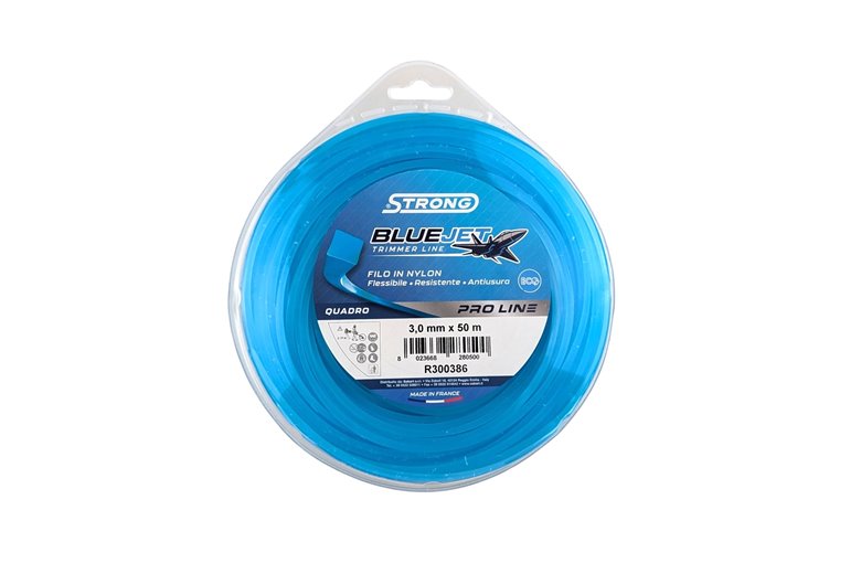 Strong Blue Jet Brush Cutter Line - Ø 3.0 mm x 50 m - Square - Valve