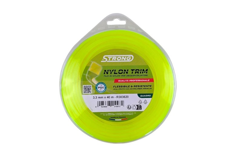 Strong-Trimmerfaden – Ø 3,3 mm x 40 m – quadratisch – Spule
