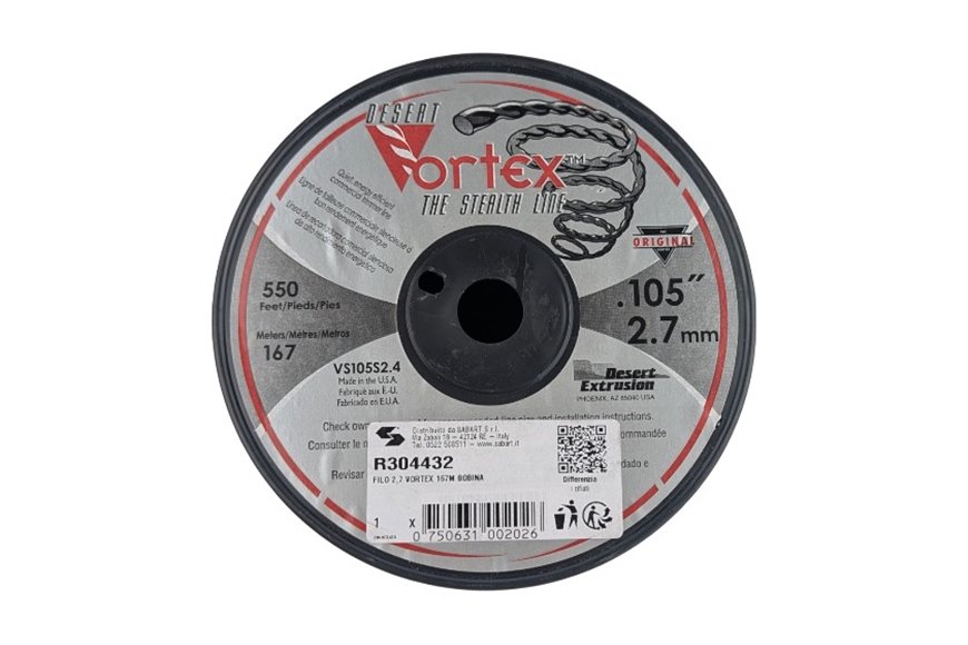 Hilo para desbrozadora Vortex de Ø 2,7 mm x 167 m - Bobina