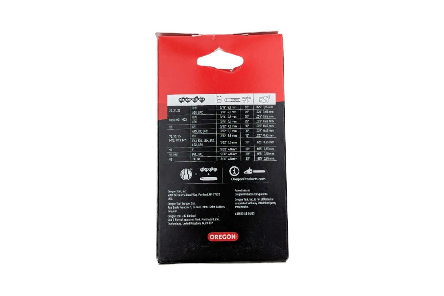 Oregon 91VXL Chain, 3/8“ Pitch, Low Profile, 1.3” Thickness, Round Tooth - 40 Links