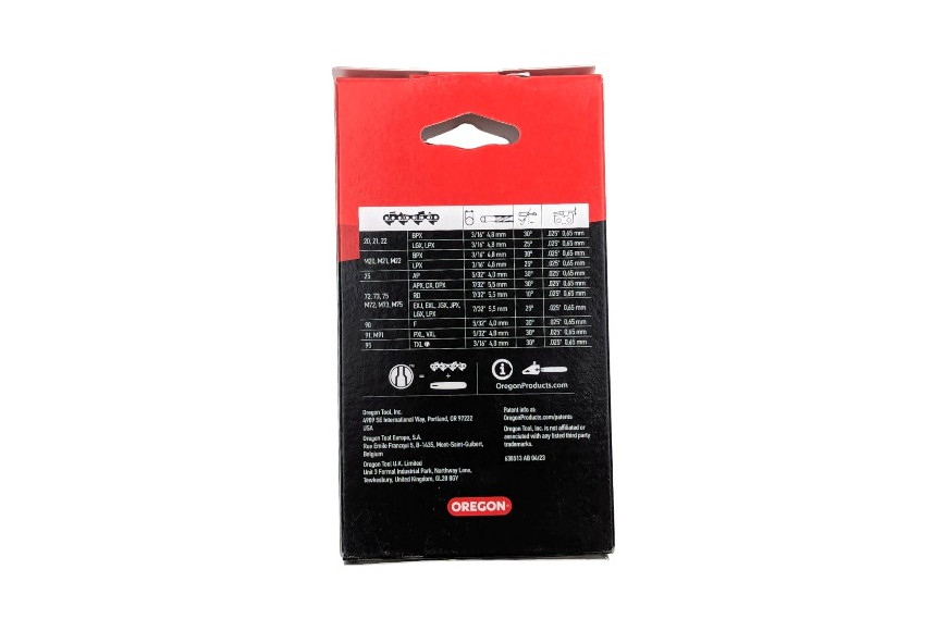 Oregon 91VXL Chain, 3/8“ Pitch, Low Profile, 1.3” Thickness, Round Tooth - 52 Links
