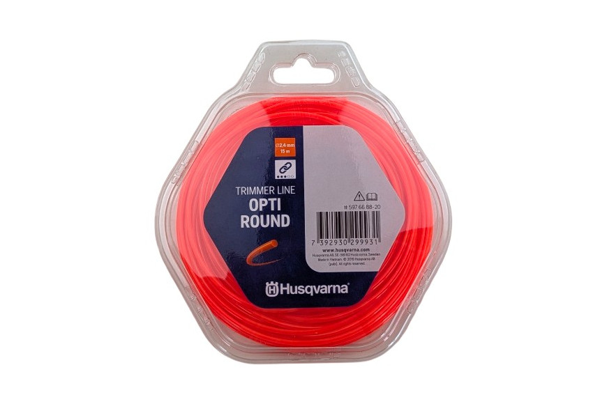 Hilo de corte redondo Husqvarna Opti - 2,4 mm x 15 m