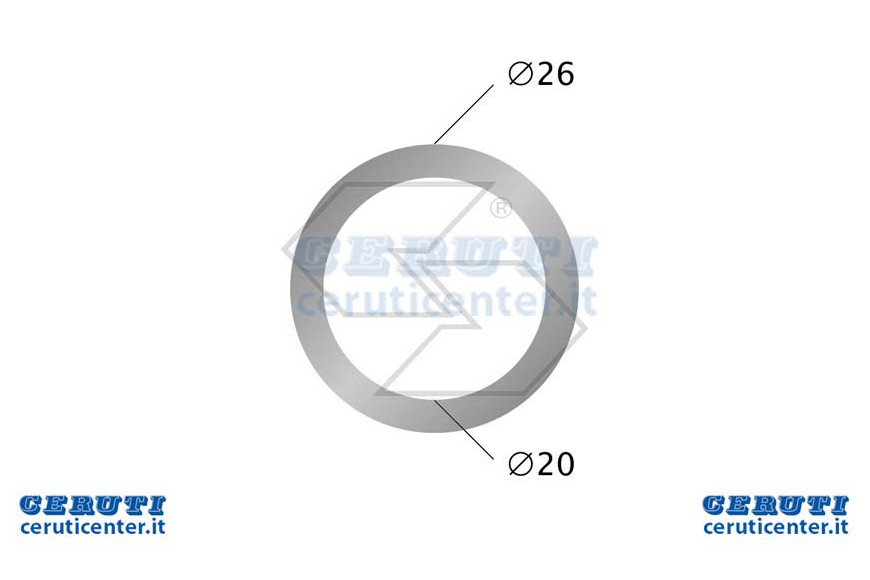 Laveuse aluminium Ø 20x26