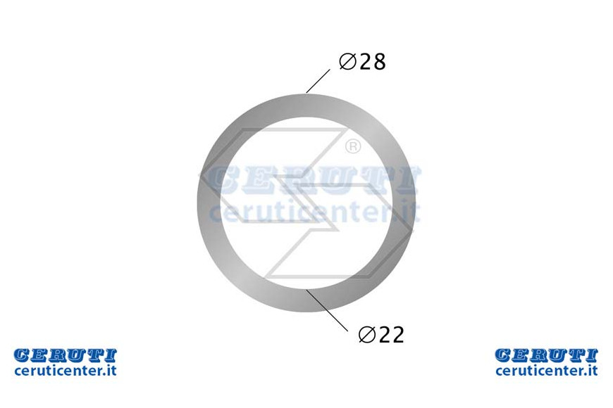 Washer Aluminium Ø 22x28