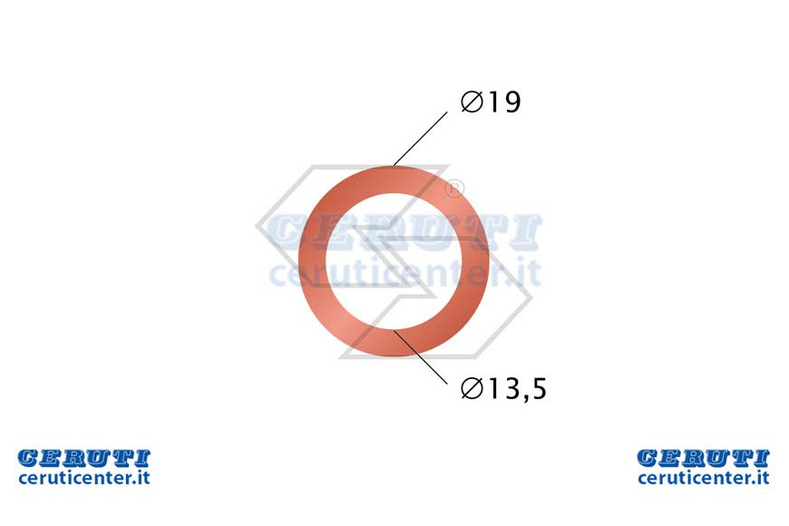 Washer Copper Ø 13,5X19 (1/4 ")