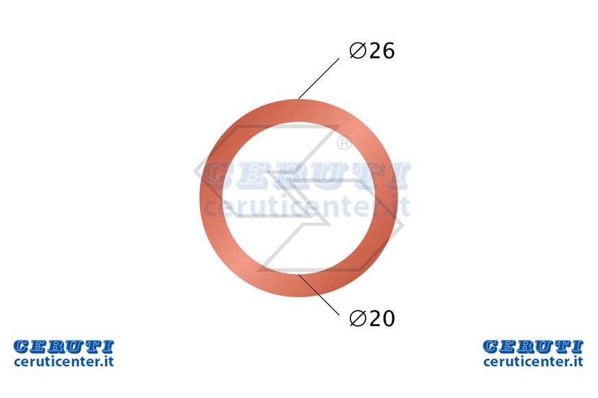 Washer Copper Ø 20x26