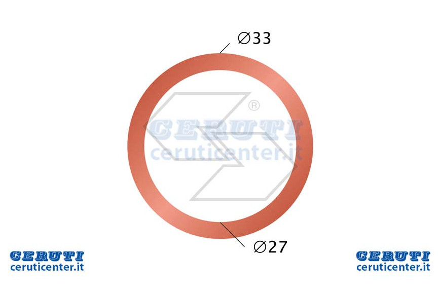 Washer Copper Ø 27X33 (3/4 ")