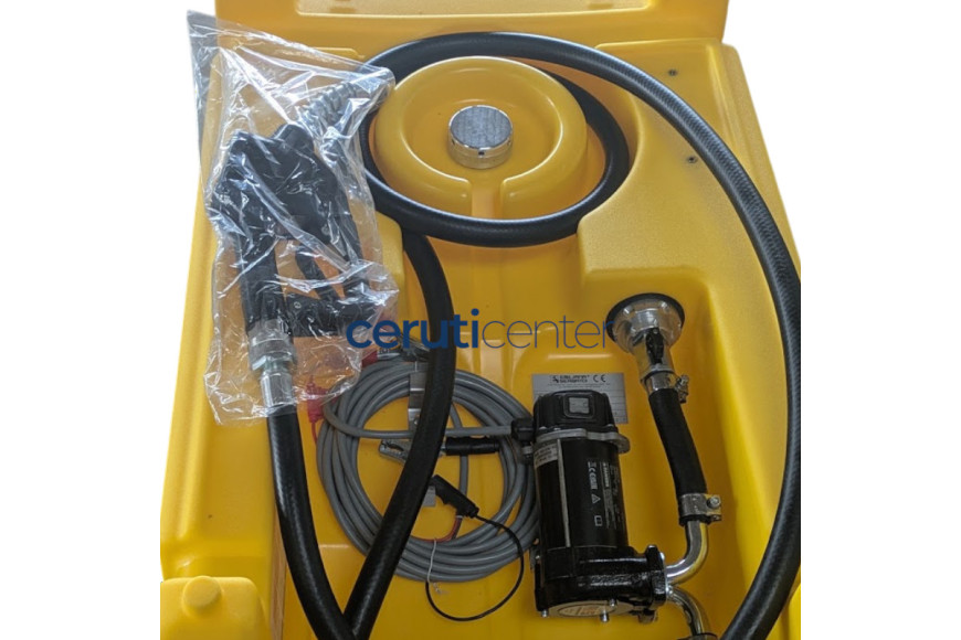 220Lt Tank mit 12 Volt Pumpe - Elektropumpe mit Tank für Dieseltransport Spannung 12 V Fassungsvermögen 220 L - Art. Nr. 20824