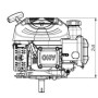 Motor completo ST 140 de 140 cc para cortacéspedes - Original STIGA - 118552685/0