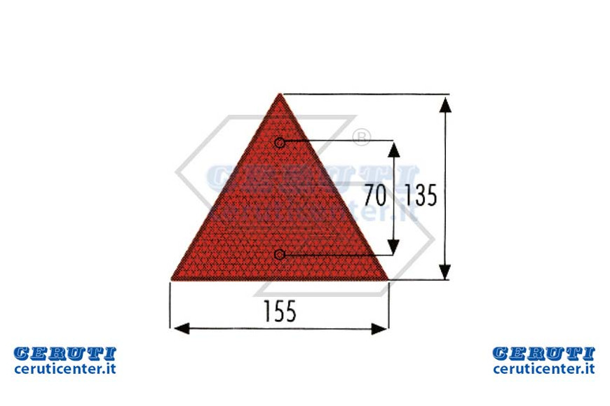 Reflectors made Triangle. 2 Holes