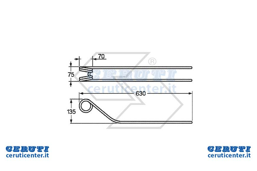 Giroand spring. Krone Wire D.9,5