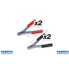 Pinces Kit Câbles Batteries 2R + 2N- 90A
