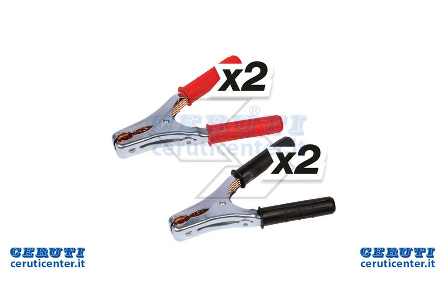 Pinces Kit Câbles Batteries 2R + 2N- 500A