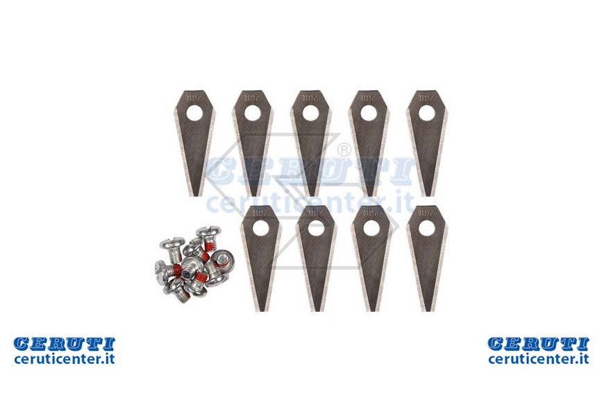 Kit 9 Lames + Vis Robot Bosch Indego